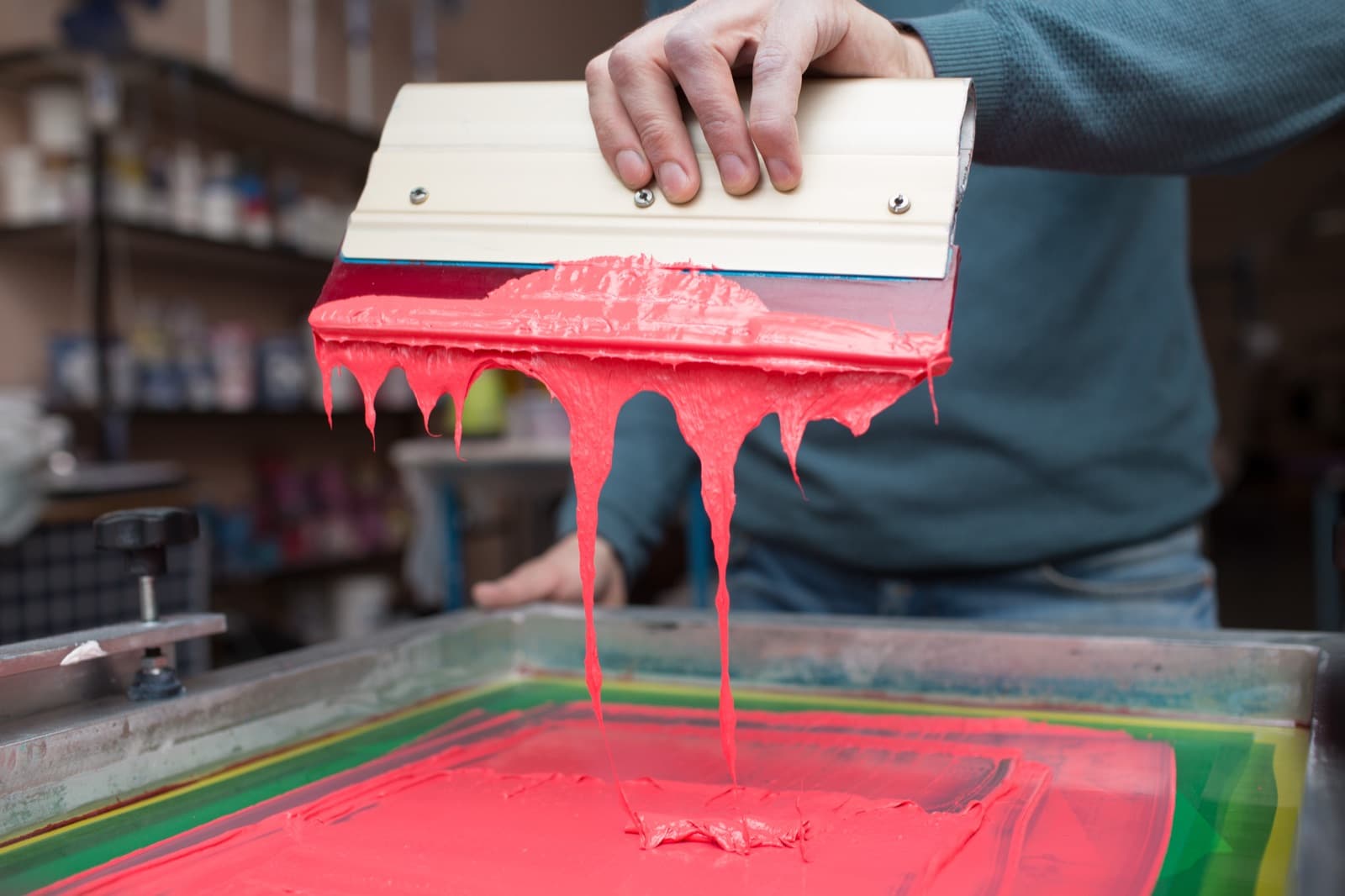 Silk screen printing color mixing